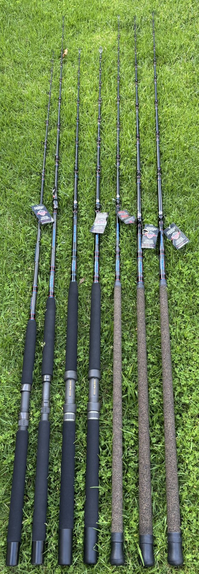 Seeker Black Steel Fishing Rods