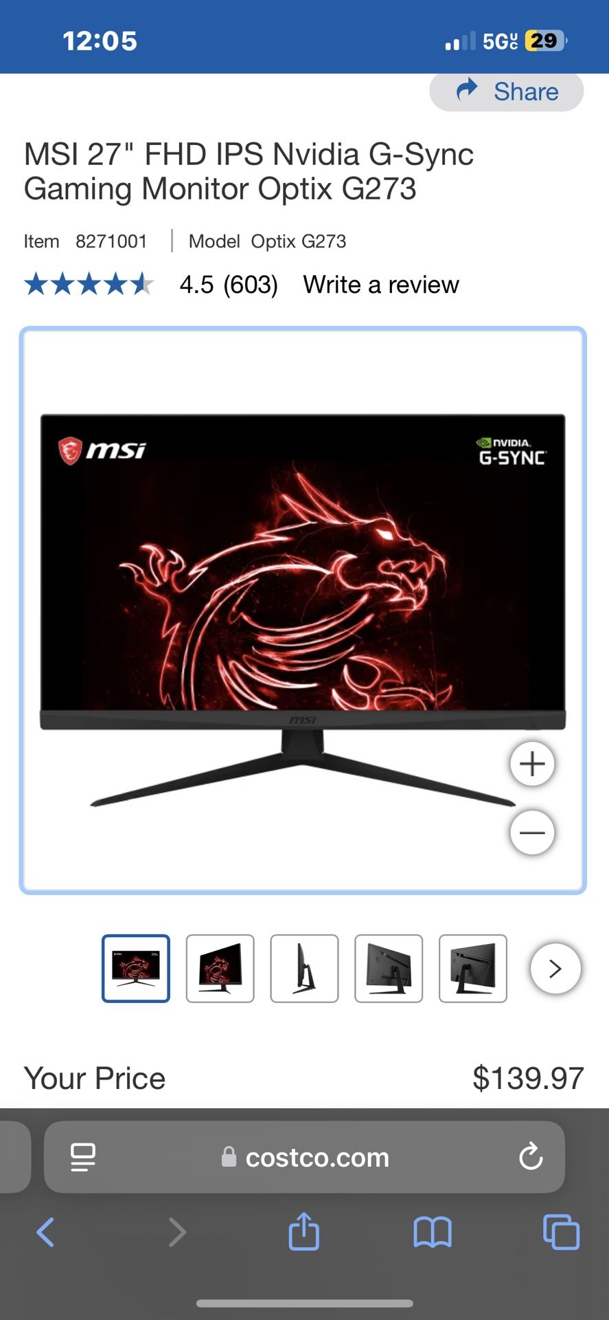 MSI 27” Gaming Monitor