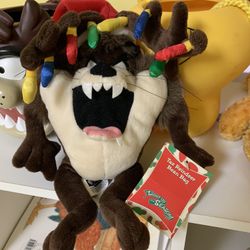 Looney Tunes Taz With Reindeer Hat