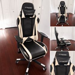 GTRACING Gaming Chair Black and Cream