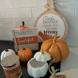 decorative pumpkin set