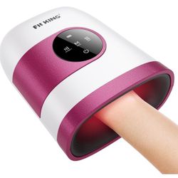 FIT KING Hand Massager with Heat for Hand Massage and Arthritis Carpal Tunnel Finger Numbness Relief - Cordless & Portable & Touch Screen - Birthday G
