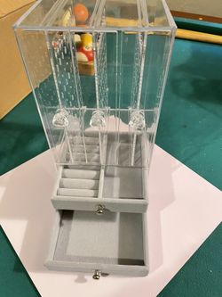 Acrylic Earring Holder And 2 Drawers