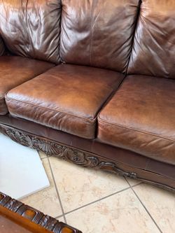 Brown Leather Couch