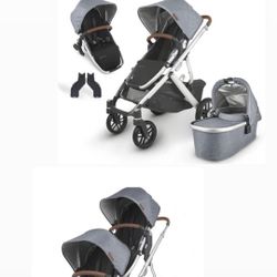 Uppababy Vista Gray Double Stroller