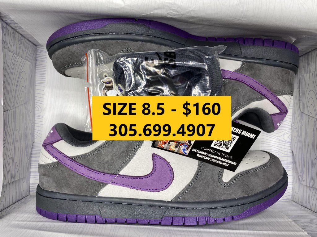 [$120] NIKE DUNK SB LOW PURPLE PIGEON WHITE BLACK NEW SNEAKERS SHOES SIZE 8.5 42 A5