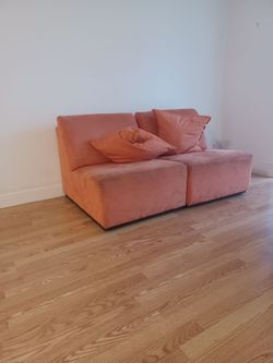 Orange Modern Chair / Loveseat