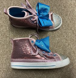 Jojo Siwa Girls 3 Tennis Shoes Sequins Great Shape