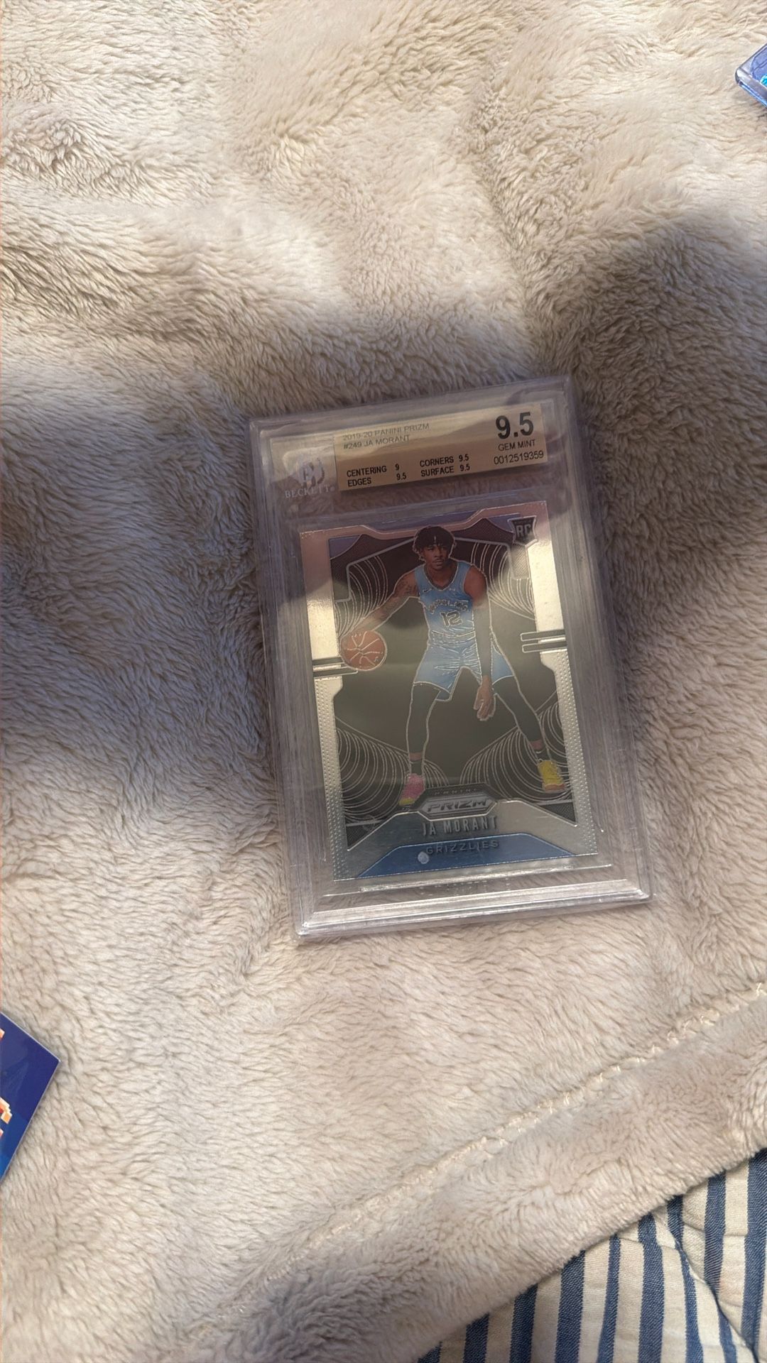 Ja Morant Rookie Card Prism Graded 9.5