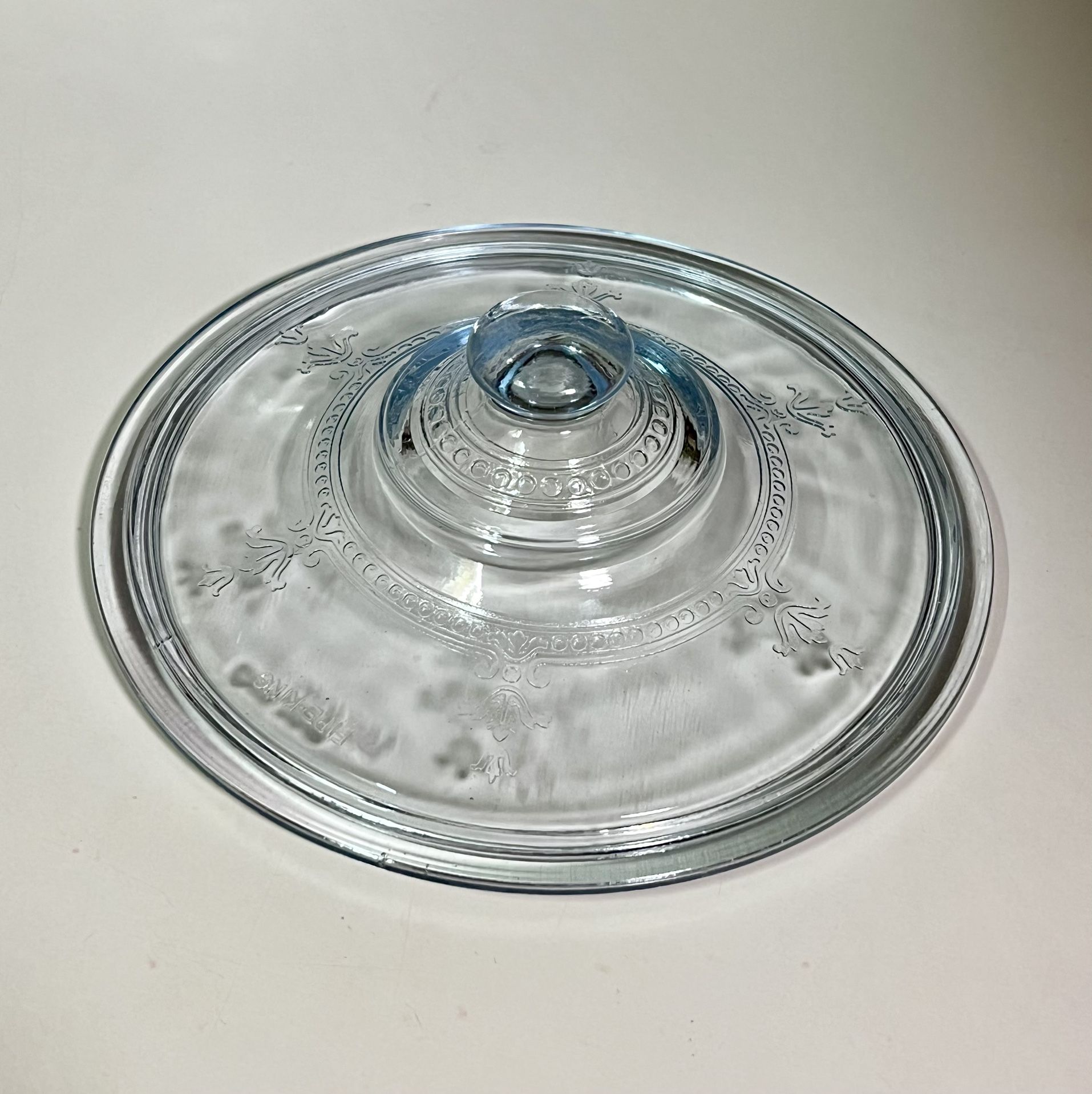 VINTAGE Fire-King Philbe Sapphire Blue Round Dish Lid