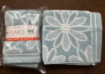 Caro Home Cotton Wash Cloths 13x13 Set