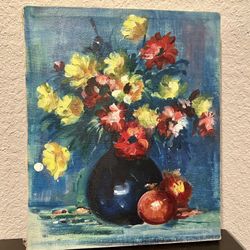 Vintage Original Floral Painting 