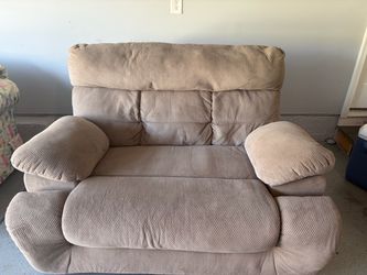 Oversized Fabric Recliner couch and chair