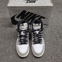 Air Jordan 1 High OG 'White Cement' Men's Size 13 Pre-owned Sneakers DZ5485-052