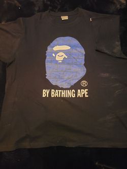 AAPE by A Bathing Ape Men's Black and Blue T-shirt