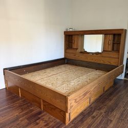 california king platform bedframe with headboard