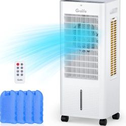 $100 GRELIFE IN PORTABLE AIR COOLER, FAN, AND HUMIDIFIER 