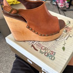 Jefferey Campbell- Size 9 Leather Wedge