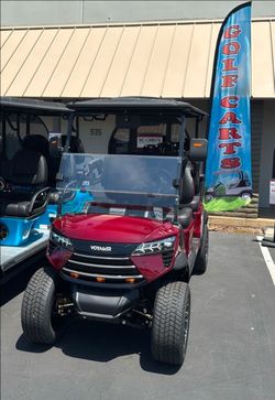 72-Volt Lithium Street Legal LSV Golf Cart in Metallic Gloss Red