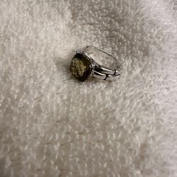 JAI sterling silver and quartz ring Size 5