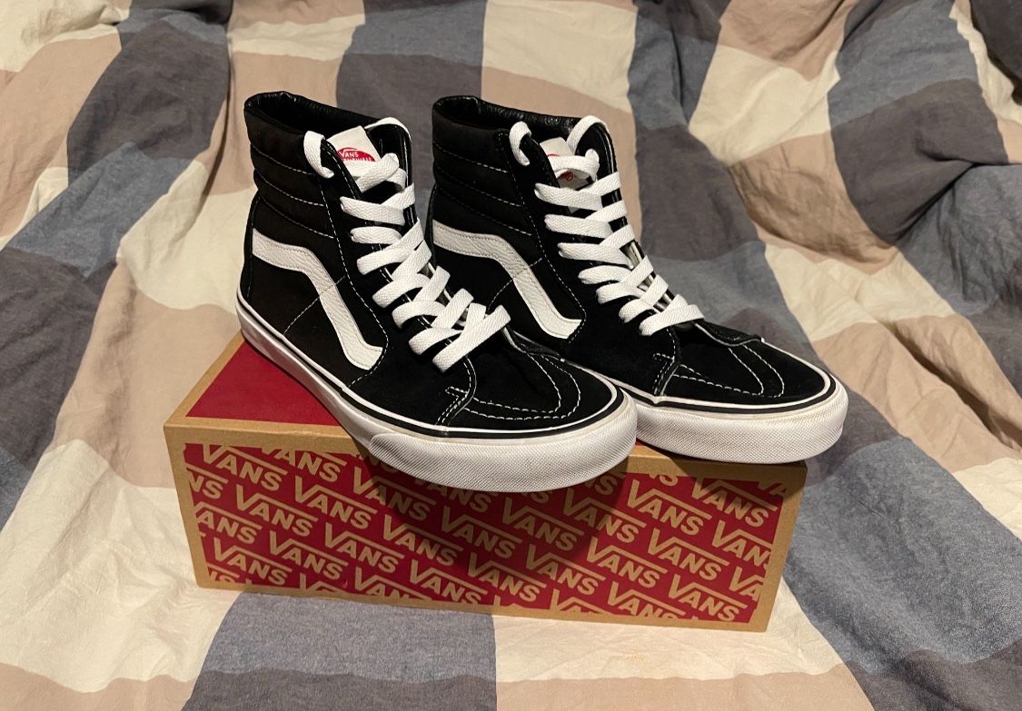 Vans High Tops Men’s 9.0 Women’s 10.5 Black Old School (Like New) Open Box