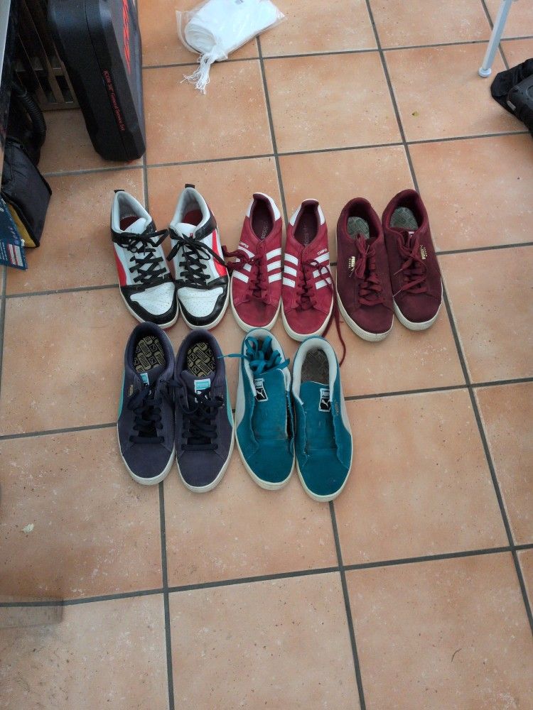 Lightly Used Size 11 Puma And Adidas Shoes