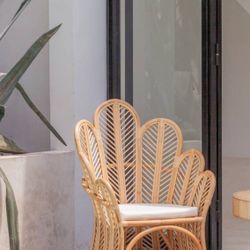 New Rattan Petal Chair - 1 chair available- Moving Sale, Must Go!