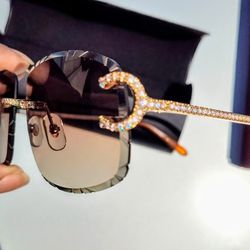 Cartier Sunglasses "Diamond Cut" Lenses Passes Any Diamond Tester Only $900!!!