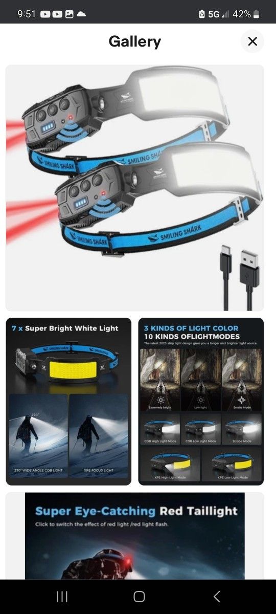 Smiling Shark Headlamp