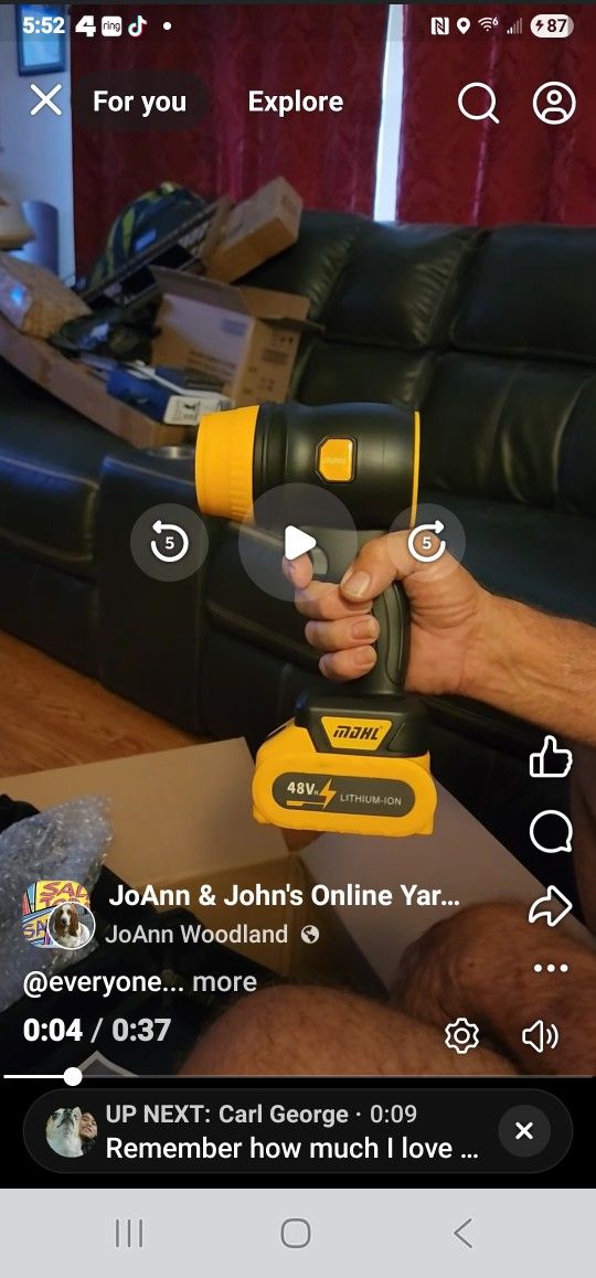Brand New Blower With 48volt Battery