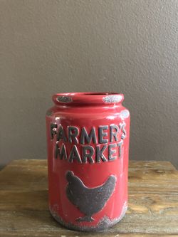 Rustic Farmers Market kitchen utensils holder
