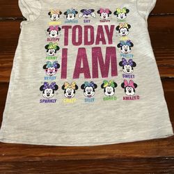 Disney Minnie Mouse Today I Am Shirt 3T
