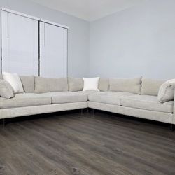 Deep Seat Beige Sectional