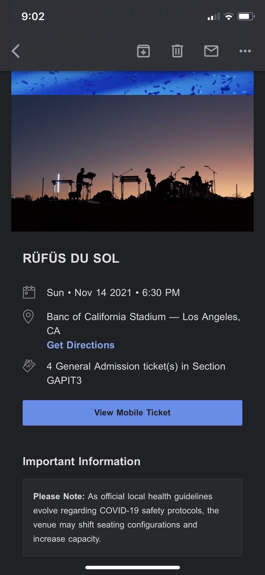 Rufus Du Sol 2 GApit Sunday Nov 14th