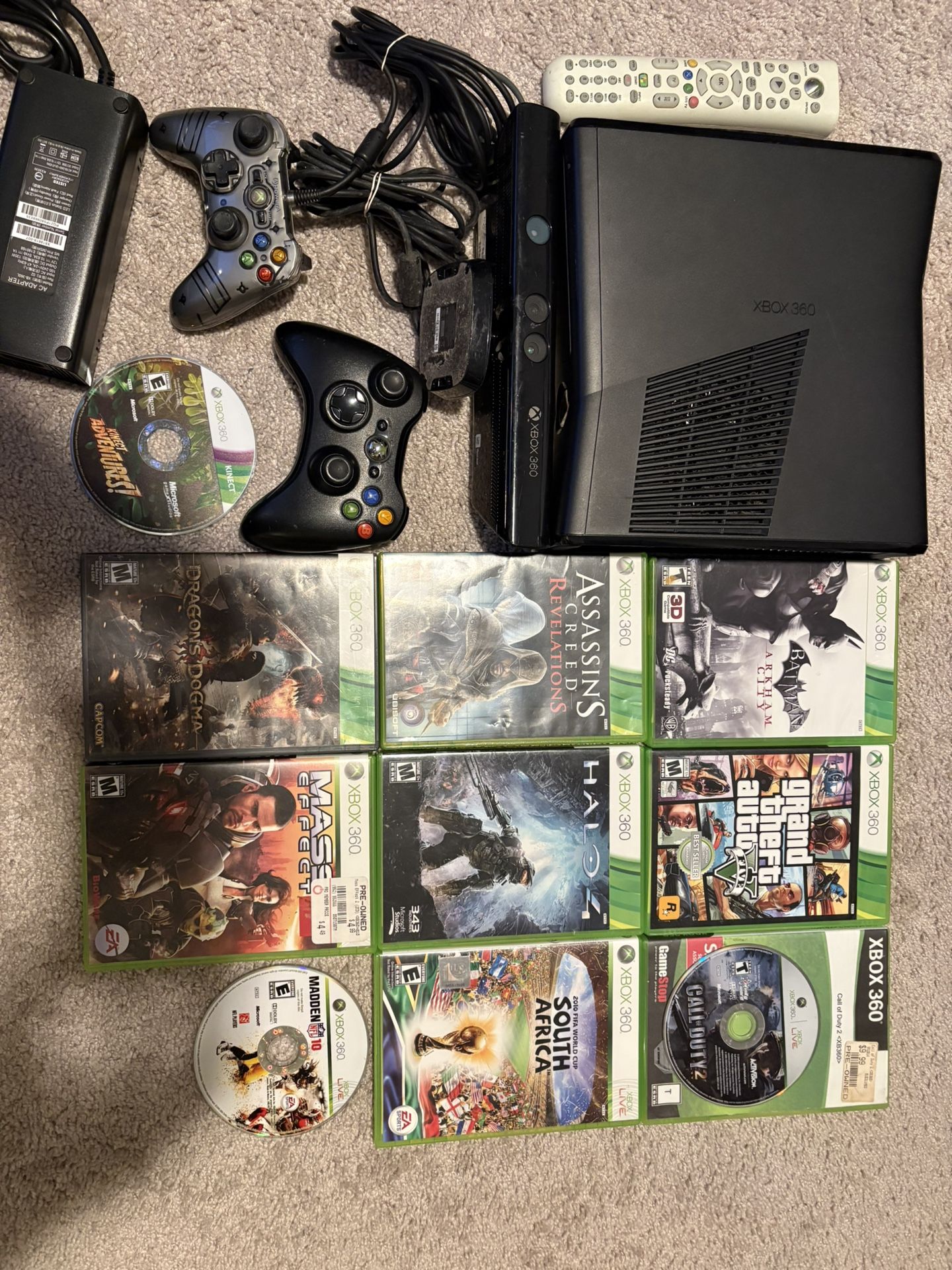 Xbox 360 + 10 Games (hablo Espanol)