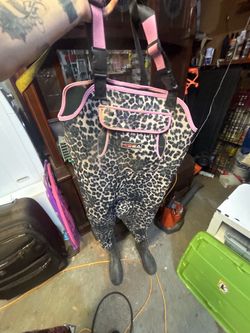 HISEA Leopard Print Chest Waders with Boots
