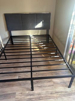 Queen metal bed frame