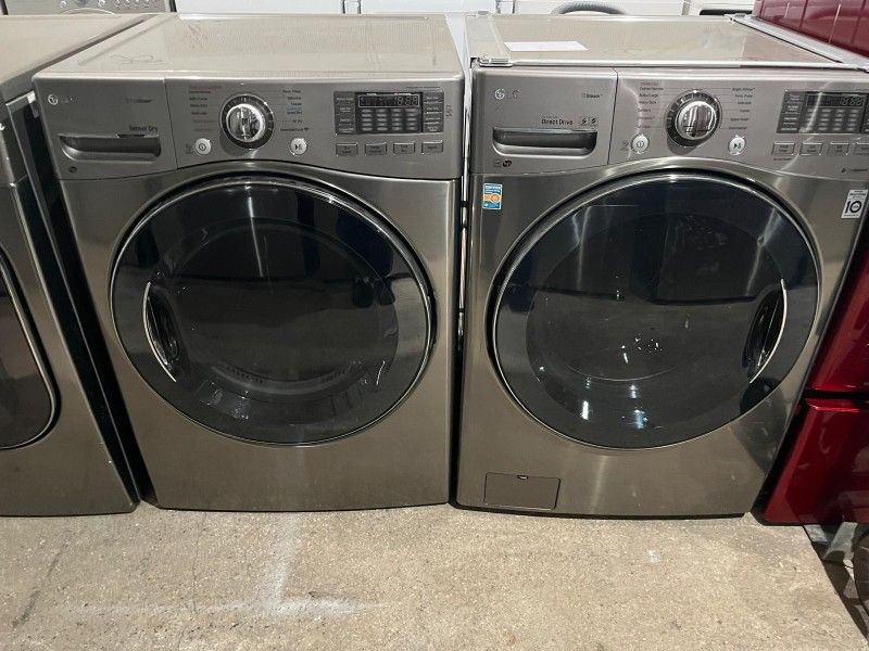 Gray Set LG Washer And Dryer
