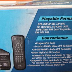NEW JVC HR-XVC11B Progressive Scan DVD Player VHS Hi Fi VCR Combo Tuner free 