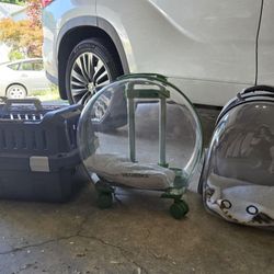 Cat Travel Package Includes Cat Stroller, Cat Backpack, And Cat Carrier. All For $80