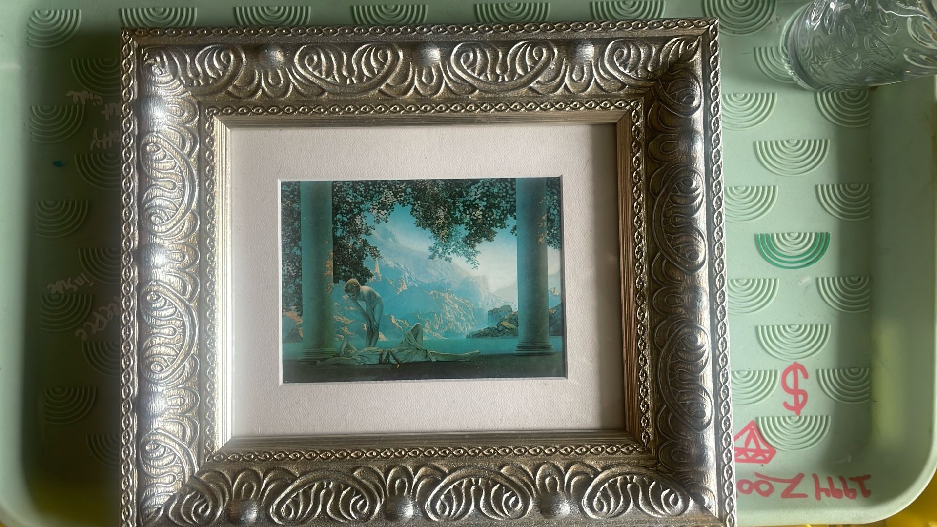 Maxfield Parish “ Daybreak “ Original Print / Art Deco Frame