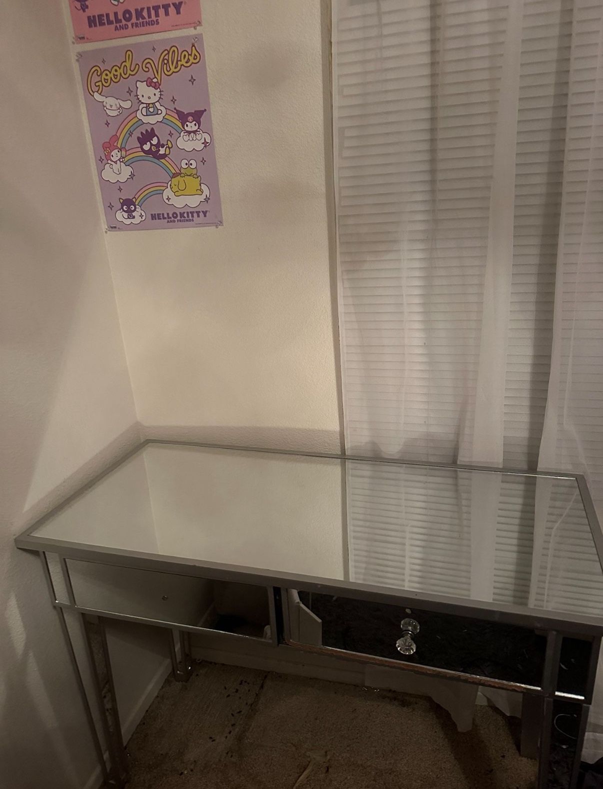 Mirrored Vanity Desk