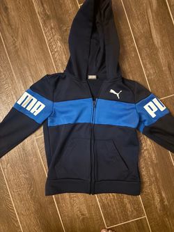 Puma Boys' Power Colorblock Fleece Full-Zip Hoodie Kids Sz.6