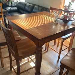 Comedor Con 6 Sillas Altas Y Extendible 
