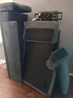 Selling sectional with wear and heavy drawer