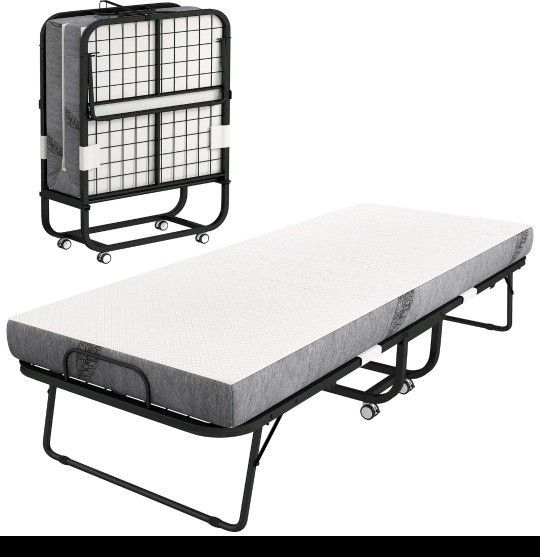 Brand New Folding Bed with Mattress β 75β x 31β Rollaway Bed