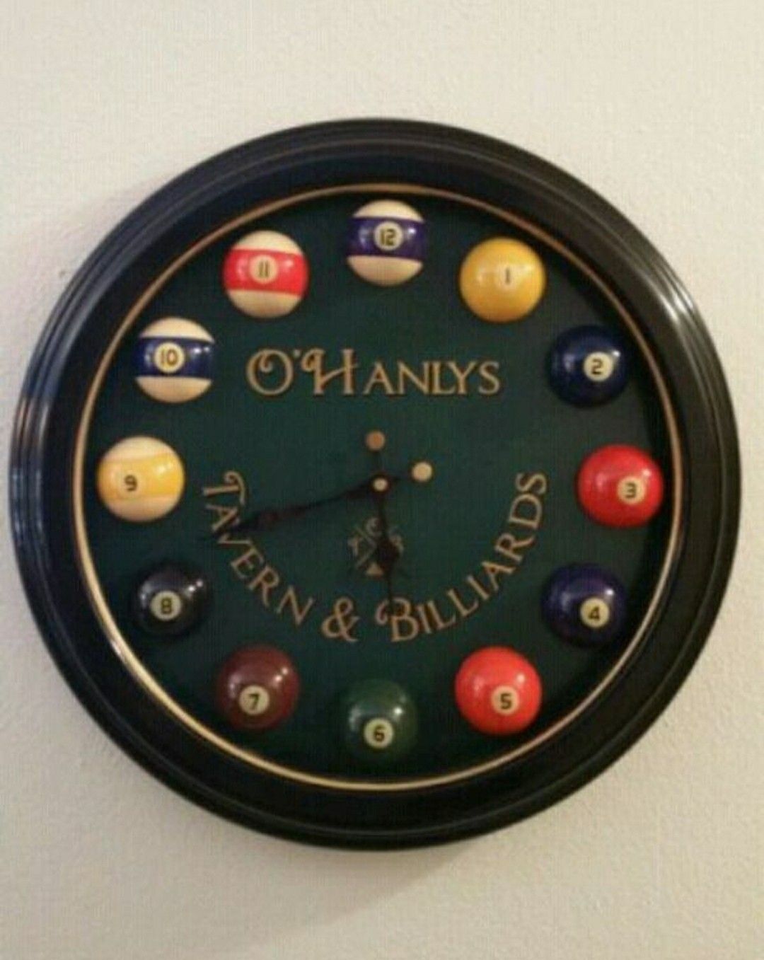 Billiard Room Clock And Wall Decor