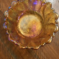 Vintage Indiana Glass Footed Console