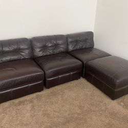 Pottery Barn Leather Couch