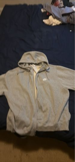 2XL Grey Zip-Up Nike Hoodie Good Condition